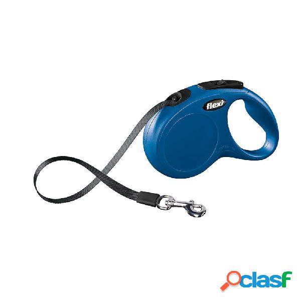 Flexi Guinzaglio New Classic Small 5 mt Fettuccia Blu
