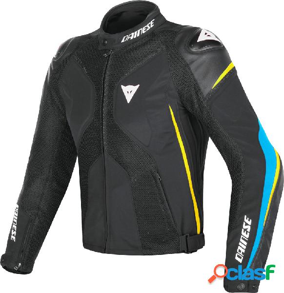 Giacca moto Dainese SUPER RIDER D-DRY Nero Fuoco Blu Giallo