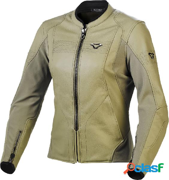 Giacca moto donna pelle Macna Tequilla Verde scuro