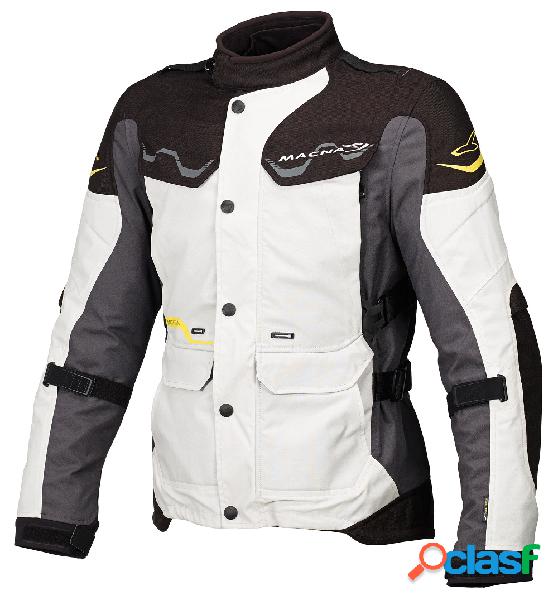 Giacca moto touring Macna Mountain WP 3 strati nero grigio