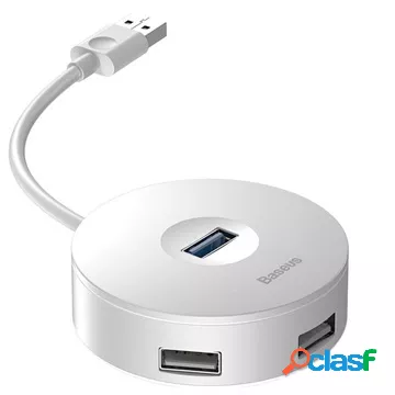 Hub USB 3.0 a 4 porte Baseus Round Box con alimentatore