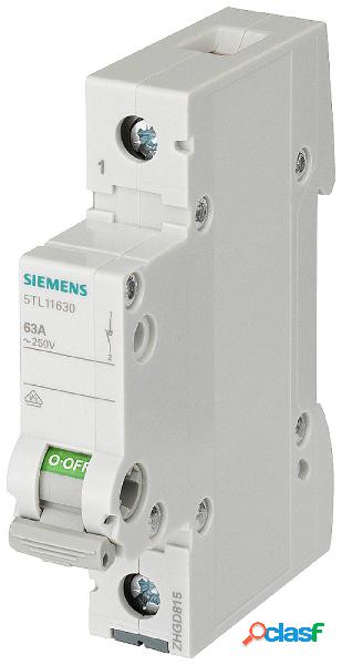 Interruttore Grigio 40 A 1 NA Siemens 5TL11400