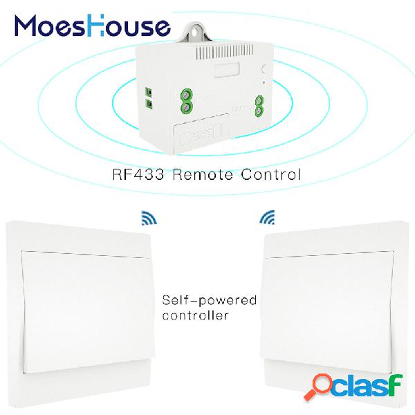 Interruttore wireless MoesHouse RF433 No Batteria remoto