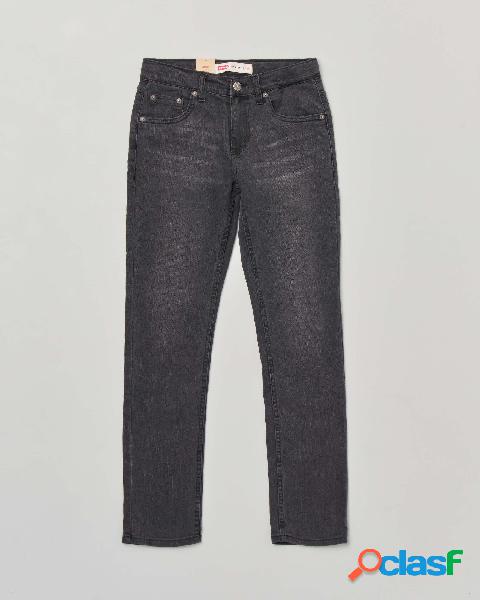 Jeans 512 vestibilità slim tapered lavaggio nero stone