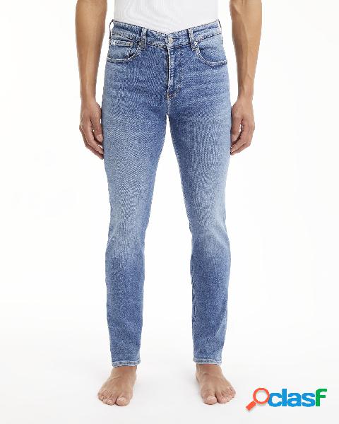 Jeans skinny lavaggio chiaro super stone washed