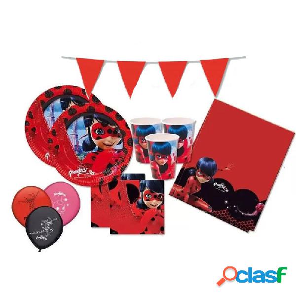 KIT N.1 LADYBUG - COORDINATO FESTA PER 8 BAMBINI