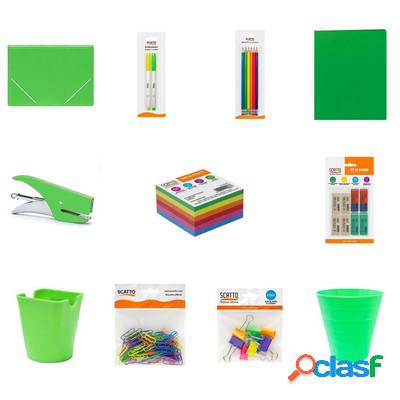 Kit Scrivania Scatto Medium colore verde