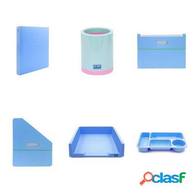 Kit Scrivania Scatto Pastello colore azzurro