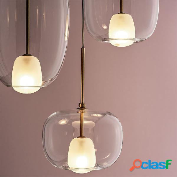 Lampada a sospensione Blow Trasparente Fumè Media - Lampade