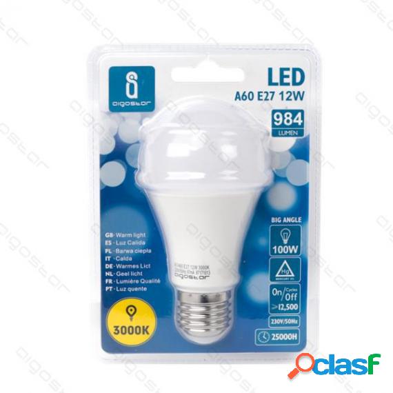 Lampadina Led A5 A60 12W Attacco E27 - 984 Lumen - 3000K