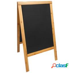 Lavagna Sandwich - cavalletto Teak - 69x125 cm - Securit