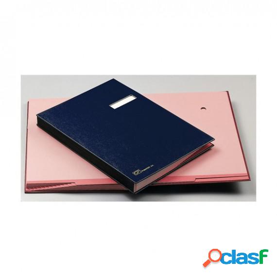 Libro firma - 18 intercalari - 24x34 cm - blu - Fraschini