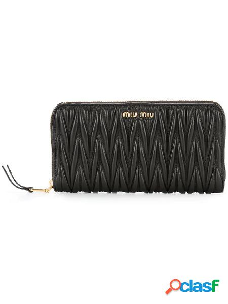 MIU MIU PORTAFOGLIO DONNA 5ML506N88F0002 PELLE NERO