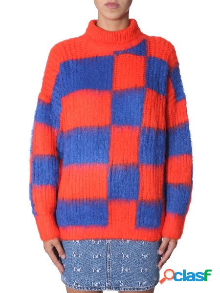 MSGM MAGLIONE DONNA 2742MDM24719595910 ACRILICO ARANCIONE