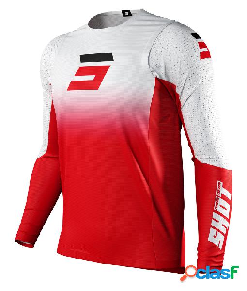 Maglia cross Shot AEROLITE GRADIENT Bianco Rosso