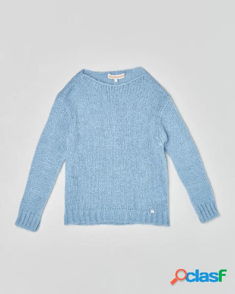Maglioncino azzurro in misto mohair 10-14 anni