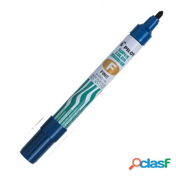 Marcatore Super Color - permanente - punta fine 4 mm - blu -