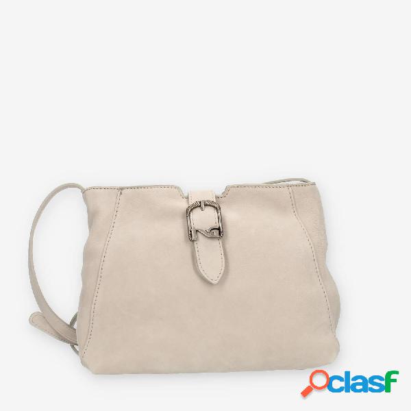 Nero Giardini Borsa a tracolla grigio chiaro in camoscio
