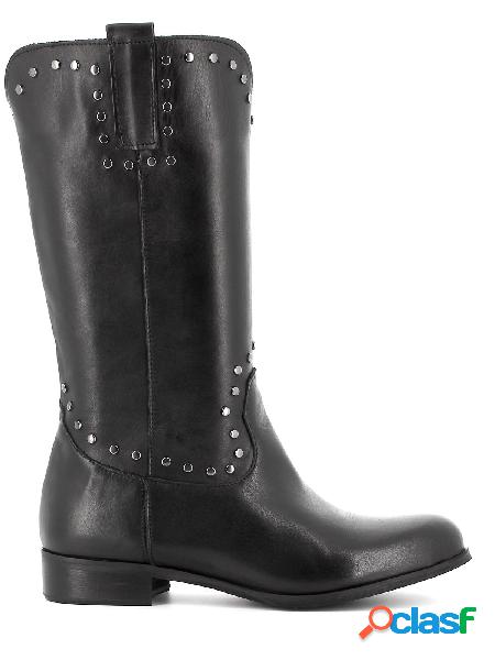 Once Stivale in pelle con borchie, T 119 0866 - Pelle Nero