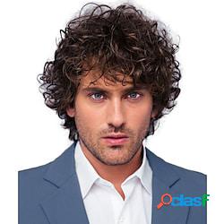 Parrucche sintetiche Riccio Bob corto Parrucca Corto Nero -
