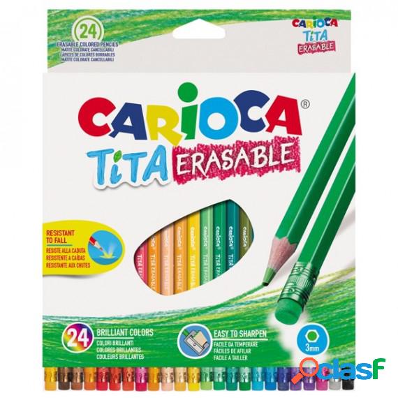Pastelli Tita cancellabile - Carioca - astuccio 24 pezzi