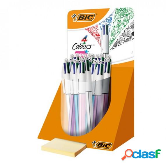 Penna 4 colori Shine - colori assortiti - Bic - expo 20