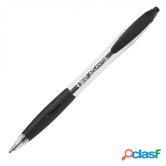 Penna a sfera a scatto Atlantis Classic - punta 1,0mm - nero