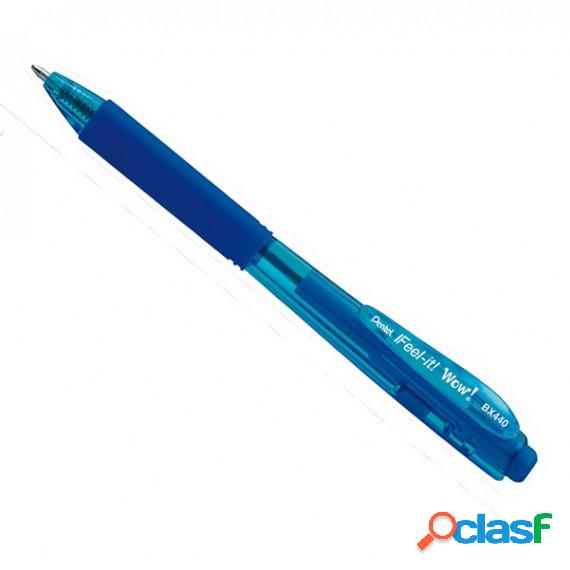 Penna a sfera a scatto Feel It - blu - punta 1,0mm - Pentel