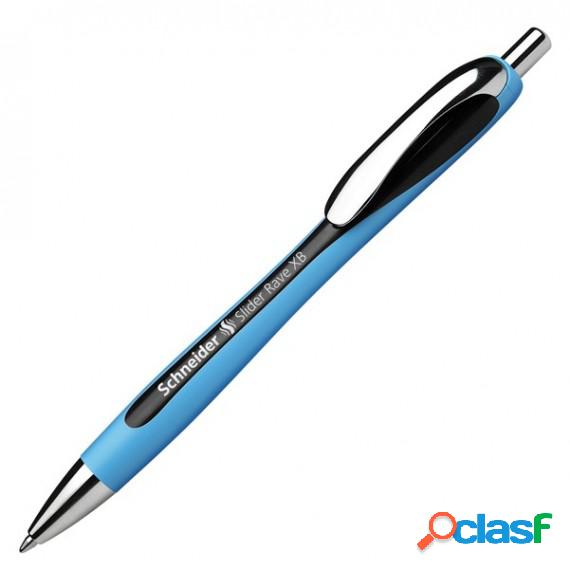 Penna a sfera a scatto Slider Rave - punta XB - nero -