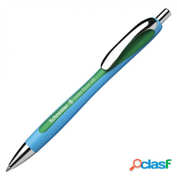 Penna a sfera a scatto Slider Rave - punta XB - verde -