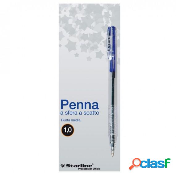 Penna a sfera a scatto - punta 1,0mm - blu - Starline -