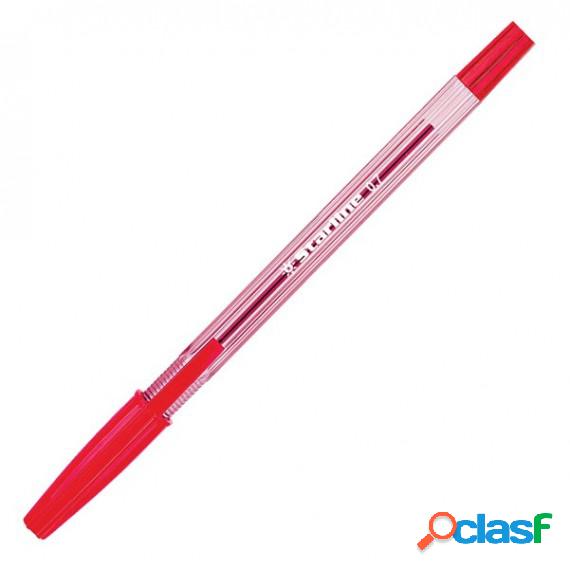 Penna a sfera con cappuccio - punta fine 0,7mm - rosso -