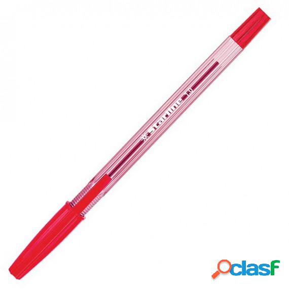 Penna a sfera con cappuccio - punta media 1,0mm - rosso -