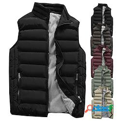 Per uomo Antivento Gilet imbottito trapuntato Trapuntata Zip