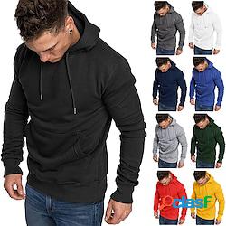 Per uomo Felpa con cappuccio Maglione Rosso bordeaux Verde