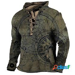 Per uomo Unisex Felpa Verde Blu Con cappuccio Stampe