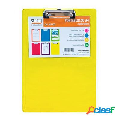 Portablocco Scatto formato A4 appendibile giallo