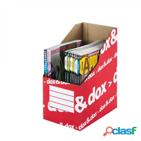 Portariviste DoxDox - 17x35x25 cm - bianco/rosso - Rexel Dox