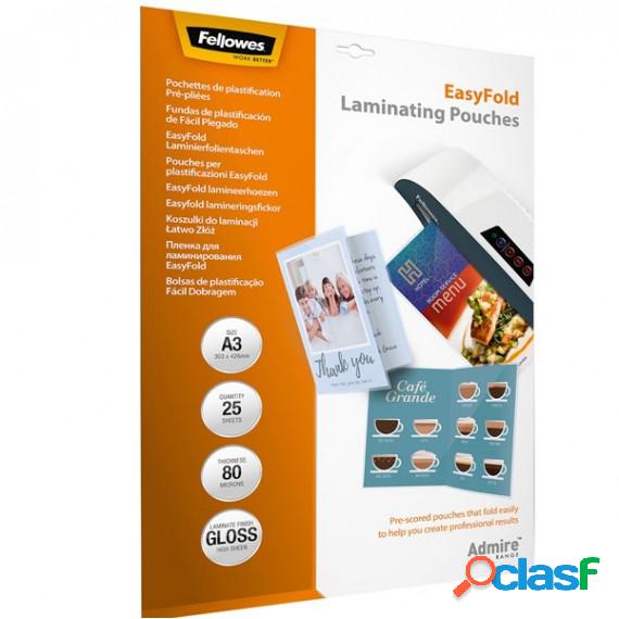 Pouches Admire Easyfold - A3 - cordonate - Fellowes -