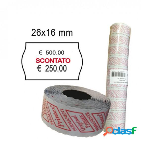 Rotolo da 1000 etichette a onda per Printex Smart 16/2616 -