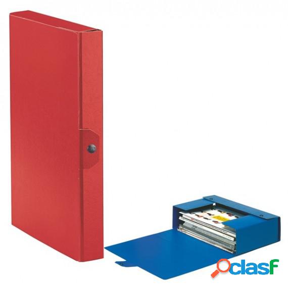 Scatola progetto Eurobox - dorso 4 cm - 25x35 cm - rosso -