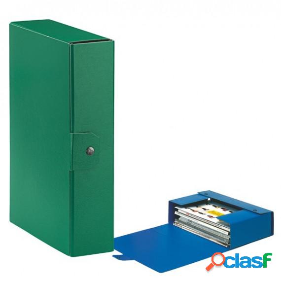 Scatola progetto Eurobox - dorso 8 cm - 25x35 cm - verde -