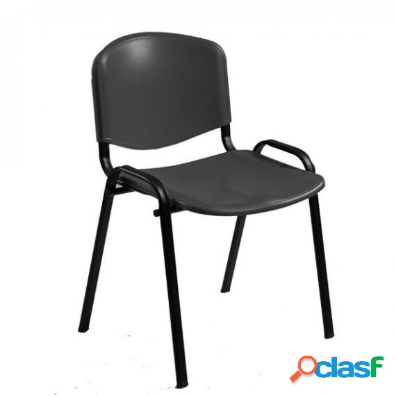 Sedia attesa Dado D5SP - braccioli opzionali - PPL - nero -