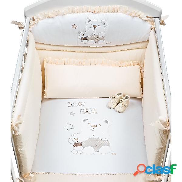 Set piumetto letto ricamato Baby Bear Mami Picci