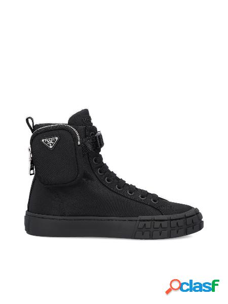 Sneakers High-Top Prada Wheel in Re-Nylon