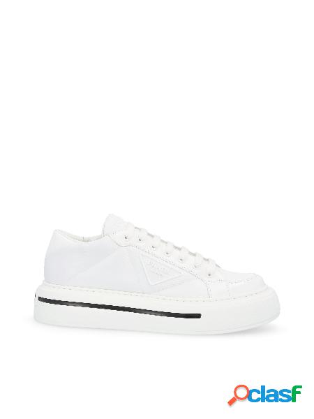 Sneakers Prada Macro in Re-Nylon e pelle spazzolata
