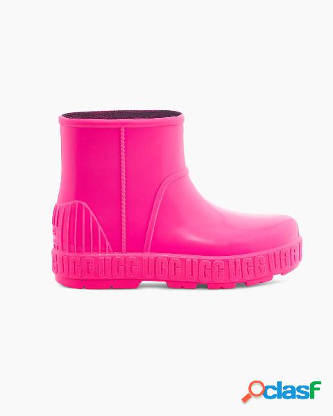 Stivaletto rosa fluo Drizlita Mini in gomma lucida