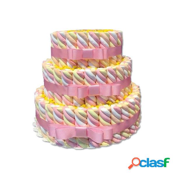 TORTA DI MARSHMALLOW TRECCE MULTICOLORE KIT FAI DA TE