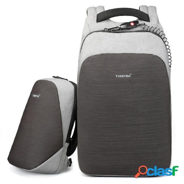 Tigernu Mochila laptop da 15,6 pollici Borsa con porta USB