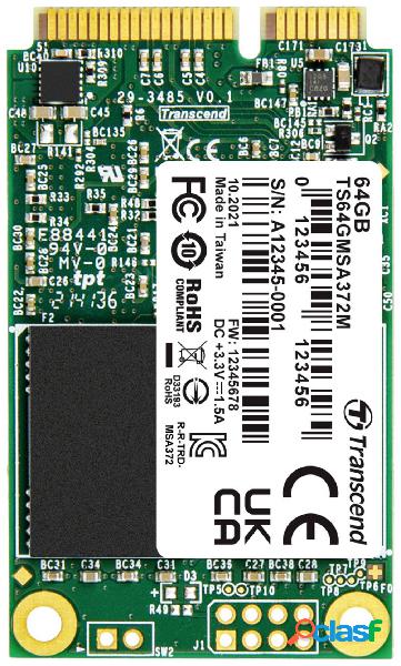 Transcend MSA372M 64 GB Memoria SSD interna mSATA SATA III